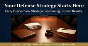 government procurement integrity PIA defense lawyer wire fraud investigation lawyers